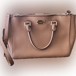 Michael Kors Saffiano Leather "Kellen" Convertible Satchel Tote Crossbody